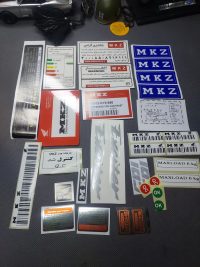 ست برچسب MKZ شرکتی فابریک |پک ارم و برچسب متین خودرو ام کا زد