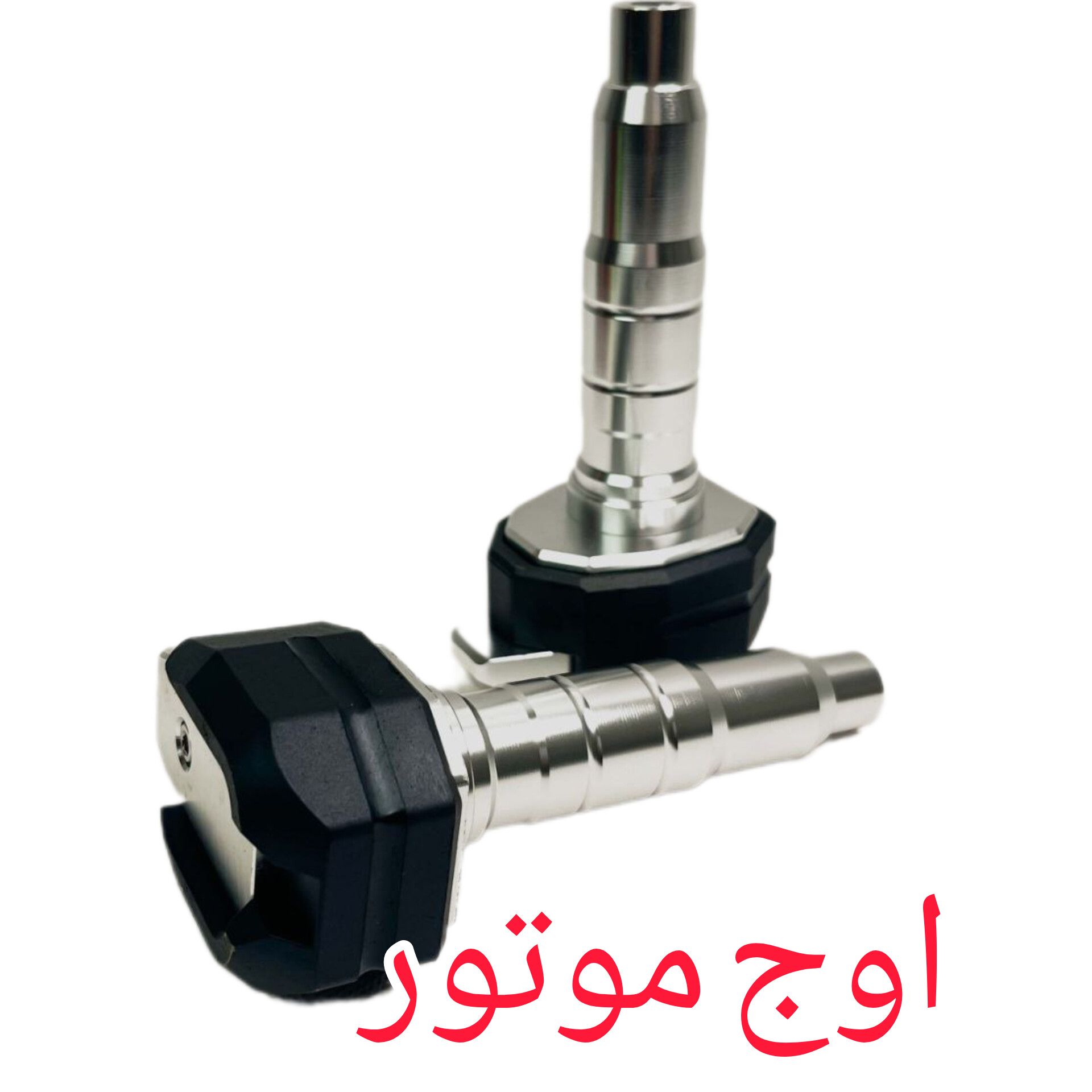 خرید پروتکشن مدل نینجا برای انواع موتورسیکلت (بدنه آلومینیوم و ضد ضربه)نقره ای بسته 2 عددی